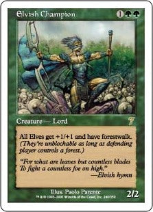 【Foil】(7ED-RG)Elvish Champion/エルフのチャンピオン【日本語】