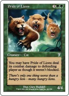 【Foil】(7ED-UG)Pride of Lions/ライオンの群れ【日本語】