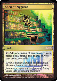 【Foil】(Promo-FNM)Ancient Ziggurat/古代の聖塔【英語】