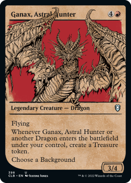 【Foil】【ルールブック仕様】(CLB-UR)Ganax, Astral Hunter/アストラルの狩人、ガナクス【英語】