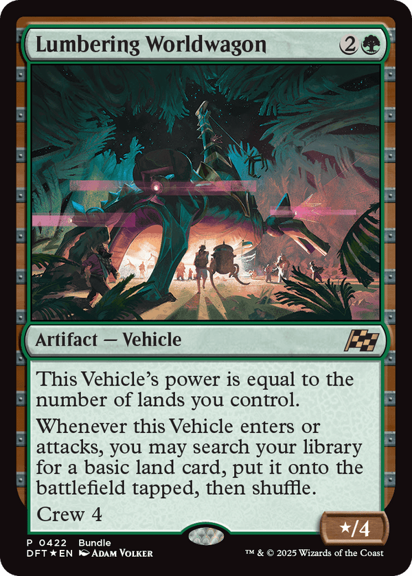 【Foil】(DFT-Promo-Bundle)Lumbering Worldwagon/重厚な世界踏破車【No.0422】【英語】