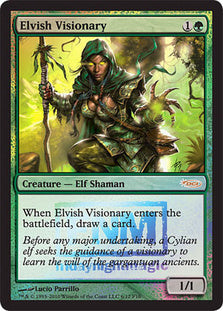 【Foil】(Promo-FNM)Elvish Visionary/エルフの幻想家【英語】