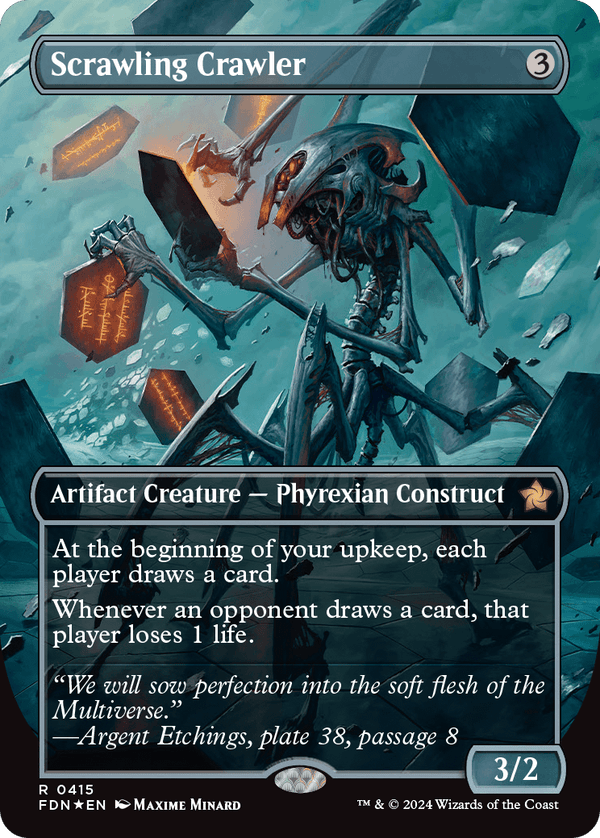 【Mana Foil】【ボーダーレス】(FDN-RA)Scrawling Crawler/這いまわる落書き屋【No.0415】【英語】