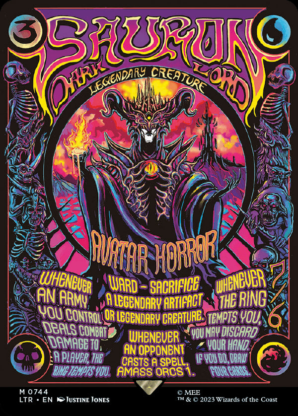 【Foil】【ボーダーレス・ホリデー】(LTR-MM)Sauron, the Dark Lord/冥王、サウロン【No.0744】【英語】