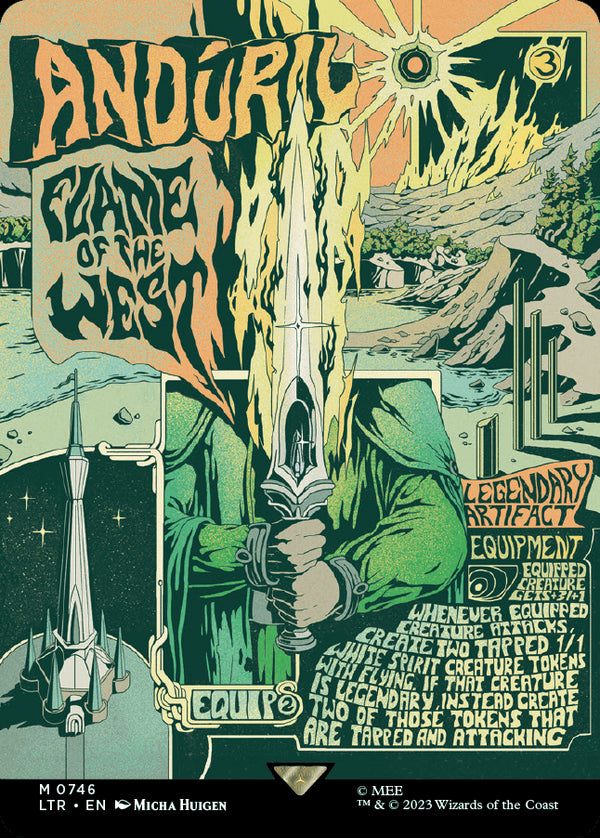 【Foil】【ボーダーレス・ホリデー】(LTR-MA)Anduril, Flame of the West/西方の焔、アンドゥーリル【No.0746】【英語】