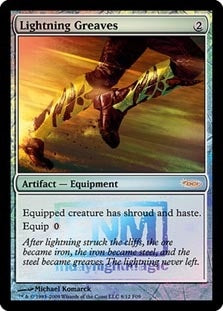【Foil】(Promo-FNM)Lightning Greaves/稲妻のすね当て【英語】