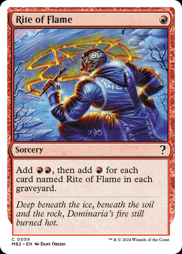 【白枠】(MB2-CR)Rite of Flame/炎の儀式【英語】