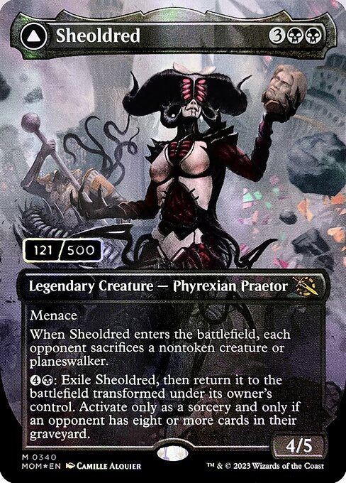 【ダブルレインボウ・Foil】【Serial Number】(MOM-MB)Sheoldred/シェオルドレッド【英語】
