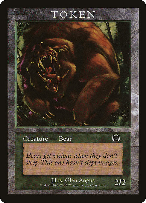 (Promo-PLAYER_REWARDS)Bear Token/熊トークン (Illus. Glen Angus)【英語】