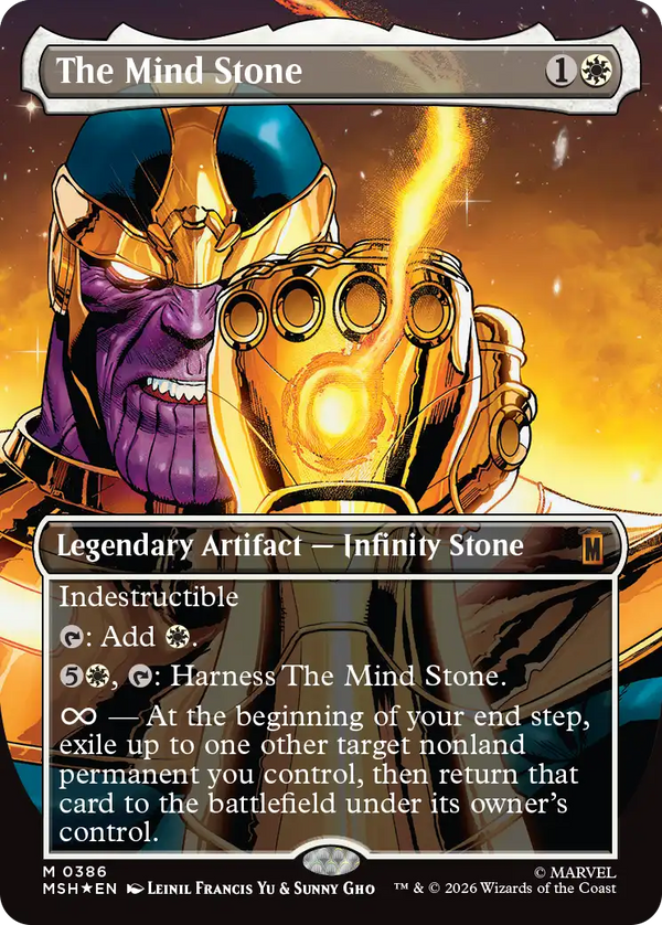 【Foil】【ガントレット】(MSH-MW)The Mind Stone/マインド・ストーン【No.0386】【英語】