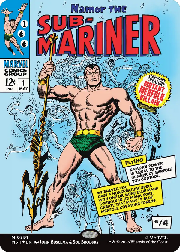 【Foil】【クラシック・コミック】(MSH-MU)Namor the Sub-Mariner/サブマリナー、ネイモア【No.0391】【英語】