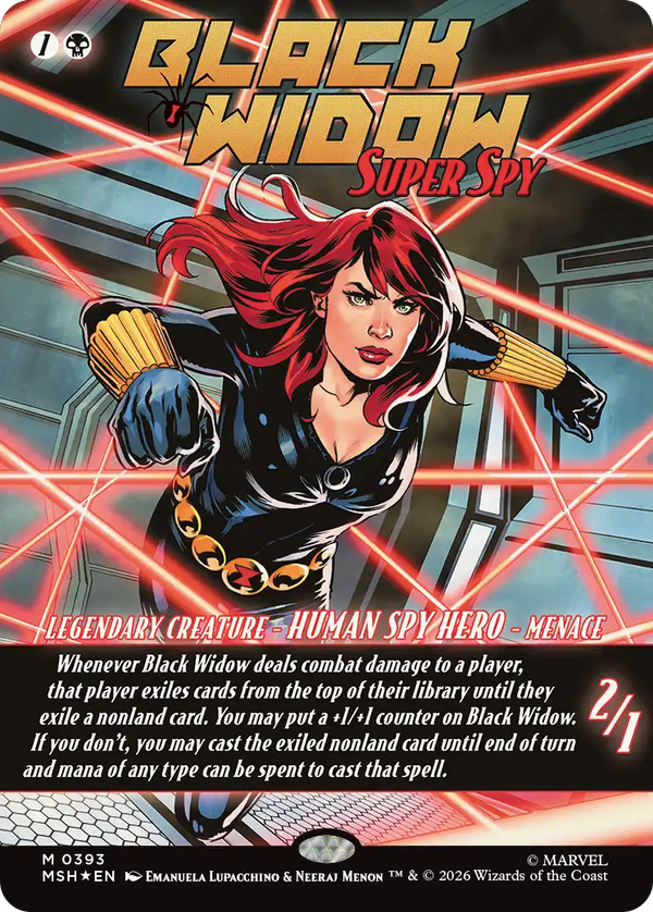 【Foil】【クラシック・コミック】(MSH-MB)Black Widow, Super Spy/スーパースパイ、ブラック・ウィドウ【No.0393】【英語】