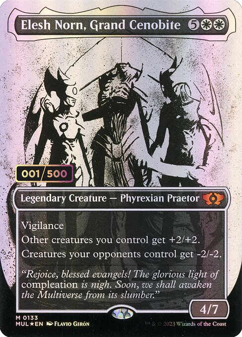 【ダブルレインボウ・Foil】【Serial Number】(MUL-MW)Elesh Norn, Grand Cenobite/大修道士、エリシュ・ノーン【英語】