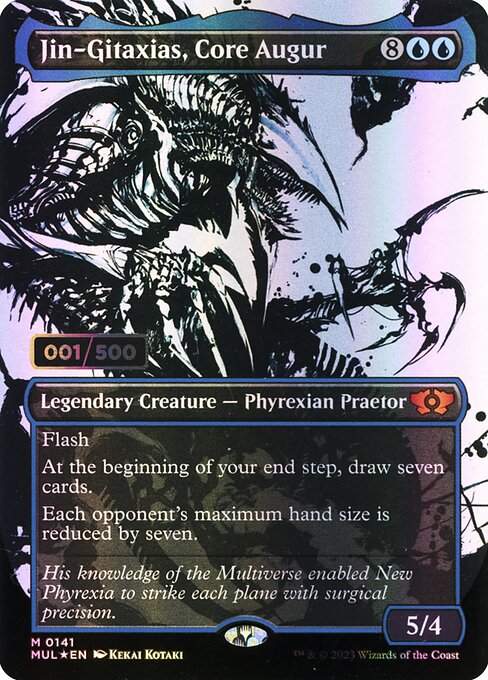 【ダブルレインボウ・Foil】【Serial Number】(MUL-MU)Jin-Gitaxias, Core Augur/核の占い師、ジン=ギタクシアス【英語】