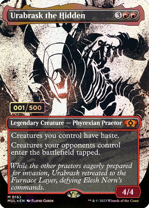 【ダブルレインボウ・Foil】【Serial Number】(MUL-MR)Urabrask the Hidden/隠れしウラブラスク【英語】