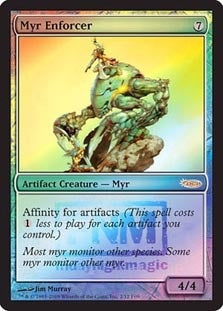 【Foil】(Promo-FNM)Myr Enforcer/マイアの処罰者【英語】