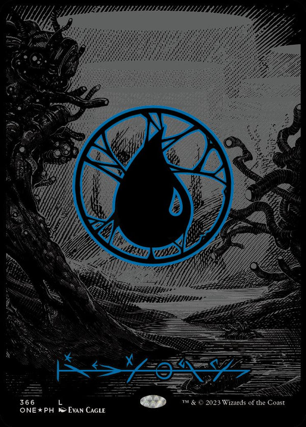 【オイルスリック・FOIL】(ONE-CL)Island/島【No.366】【英語】