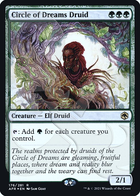 (Promo-PAFR-RG)Circle of Dreams Druid/夢の円環のドルイド【Ampersand Foil】【英語】