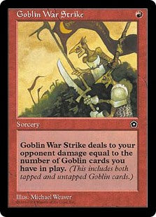 (PO2-CR)Goblin War Strike/ゴブリンの集中攻撃【日本語】