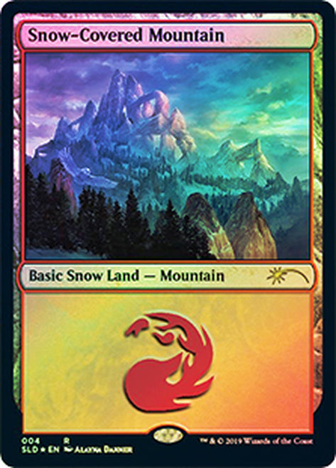 【Foil】(SLD-RL)Snow-Covered Mountain/冠雪の山【No.004】【英語】