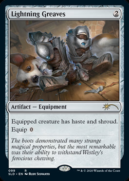 【Foil】(SLD-RA)Lightning Greaves/稲妻のすね当て【英語】