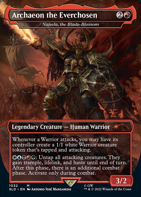 【Foil】(SLD-RR)Najeela, the Blade-Blossom/刃を咲かせる者、ナジーラ【No.1032】【英語】