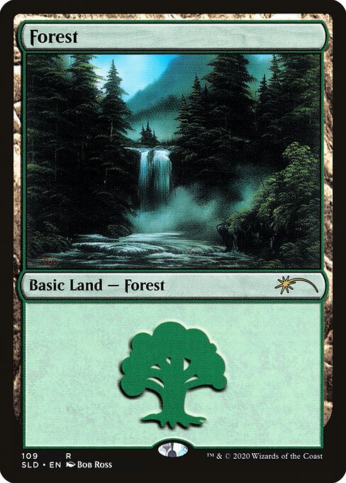【Foil】(SLD-RL)Forest/森【No.109, Illus. Bob Ross】【英語】