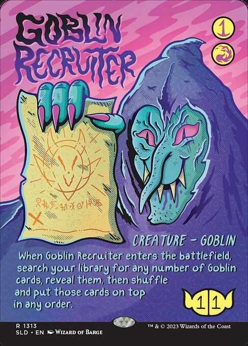 【Foil】(SLD-RR)Goblin Recruiter/ゴブリン徴募兵【No.1313】【英語】