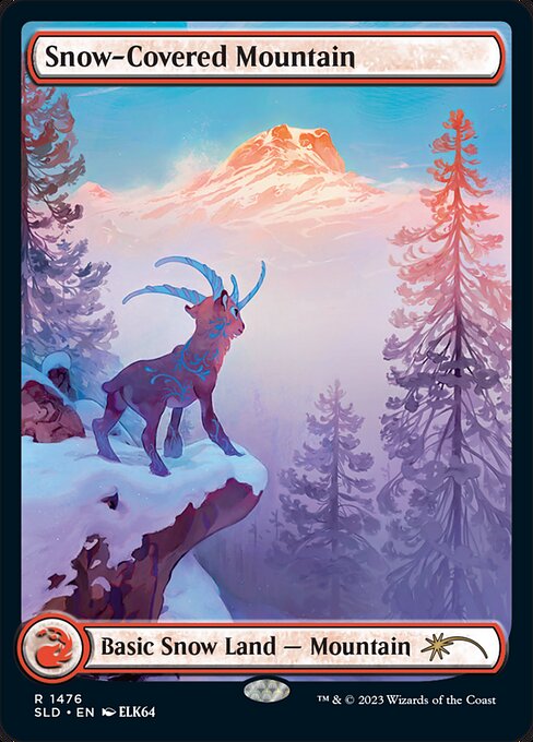 【Foil】(SLD-RL)Snow-Covered Mountain/冠雪の山【No.1476】【英語】