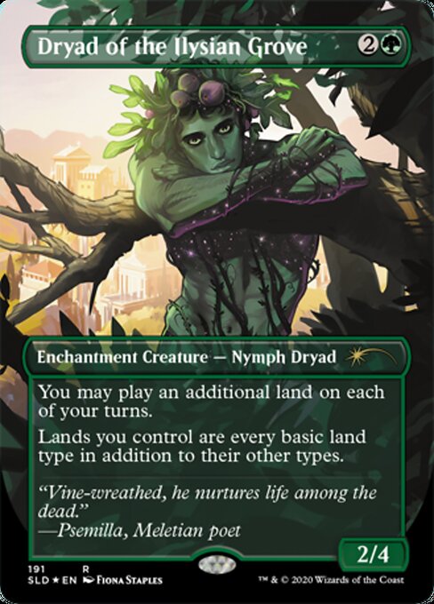 【Foil】(SLD-RG)Dryad of the Ilysian Grove/イリーシア木立のドライアド【No.191】【英語】