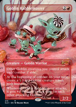 【Foil】(SLD-RR)Goblin Rabblemaster/ゴブリンの熟練扇動者【No.215, Illus. Brandi Milne】【英語】