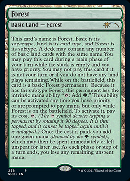 【Foil】(SLD-RL)Forest/森【No.258, Full-Text Lands】【英語】