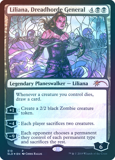【Foil】(SLD-MB)Liliana, Dreadhorde General/戦慄衆の将軍、リリアナ【英語】