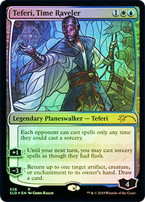 【Foil】(SLD-RM)Teferi, Time Raveler/時を解す者、テフェリー【英語】