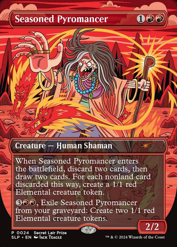 【Foil】(Promo-SLP)Seasoned Pyromancer/歴戦の紅蓮術士【No.0024】【英語】