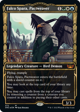 【Foil】【黄金時代・箔押し】(SNC-MM)Falco Spara, Pactweaver/契約紡ぎ、ファルコ・スパーラ【英語】