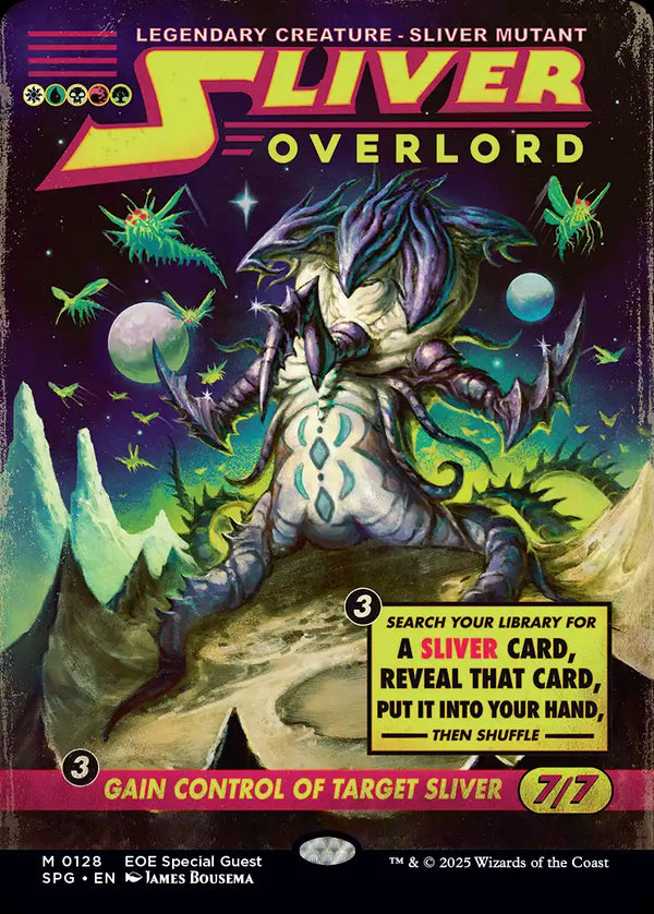 【Foil】【ボーダーレス】(SPG-MM)Sliver Overlord/スリヴァーの首領【No.0128】【英語】