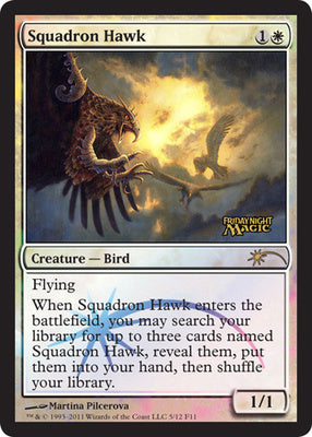 【Foil】(Promo-FNM)Squadron Hawk/戦隊の鷹【英語】