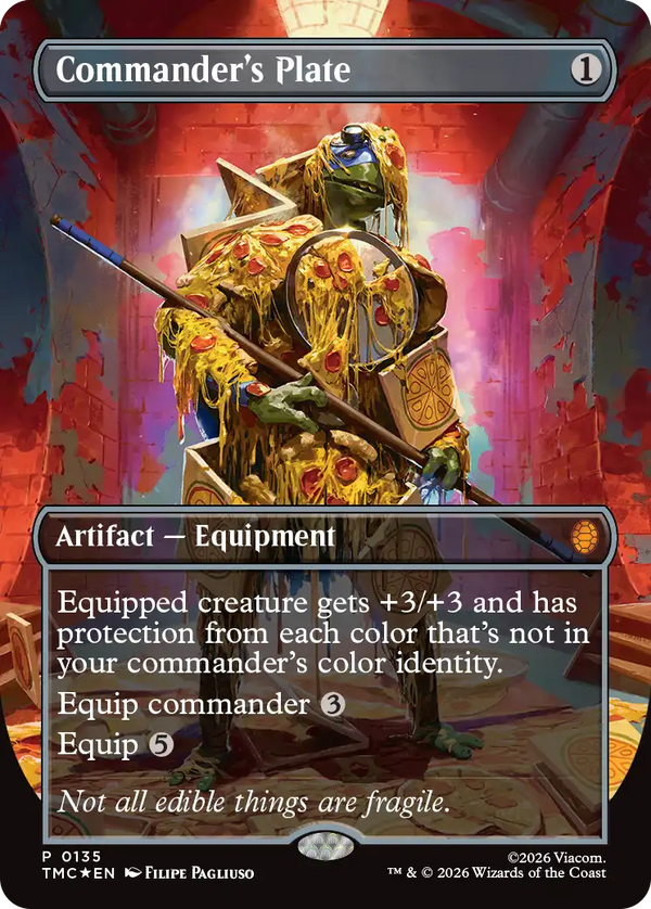 【Foil】【ボーダーレス】(TMC-MA)Commander's Plate/統率者の板金鎧【No.0135】【英語】