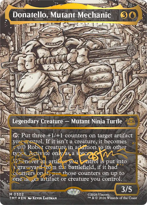 【Foil】【Kevin Eastmanシグネチャー】(TMT-MU)Donatello, Mutant Mechanic/ミュータントの機械工、ドナテロ【No.0302】【英語】