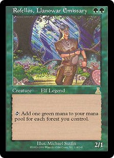 (UDS-RG)Rofellos, Llanowar Emissary/ラノワールの使者ロフェロス【英語】