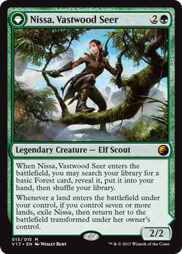 (V17-MG)Nissa, Vastwood Seer/巨森の予見者、ニッサ【英語】