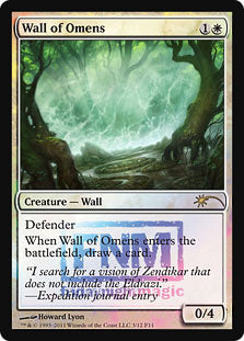 【Foil】(Promo-FNM)Wall of Omens/前兆の壁【英語】
