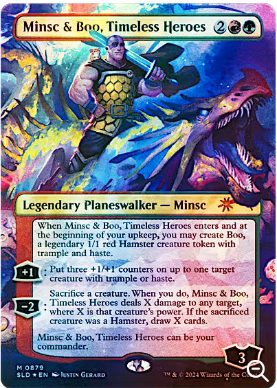 【FOIL】(SLD-MM)Minsc & Boo, Timeless Heroes/時を超えた英雄、ミンスクとブー【0879】【英語】