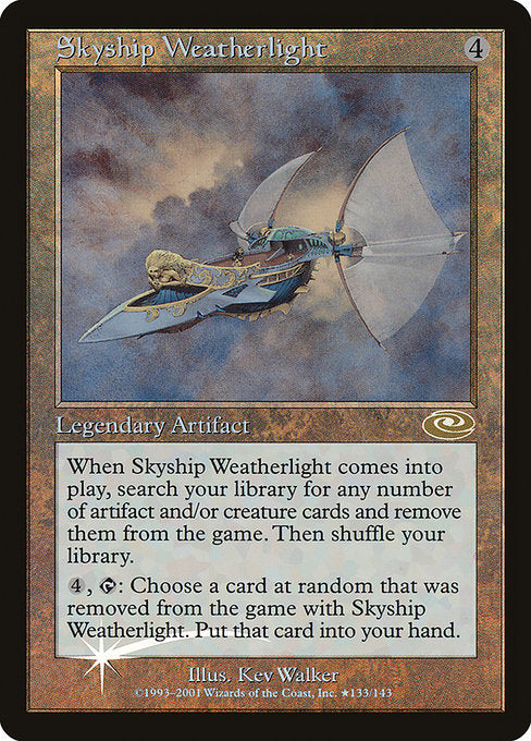 【Foil】(PLS-RA)Skyship Weatherlight/飛翔艦ウェザーライト★絵違い【英語】