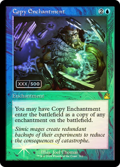 【ダブルレインボウ・Foil】【Serial Number】【旧枠】(RVR-RU)Copy Enchantment/エンチャント複製【英語】