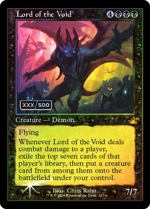 【ダブルレインボウ・Foil】【Serial Number】【旧枠】(RVR-MB)Lord of the Void/虚無の王【英語】