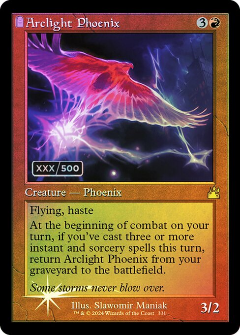 【ダブルレインボウ・Foil】【Serial Number】【旧枠】(RVR-RR)Arclight Phoenix/弧光のフェニックス【英語】
