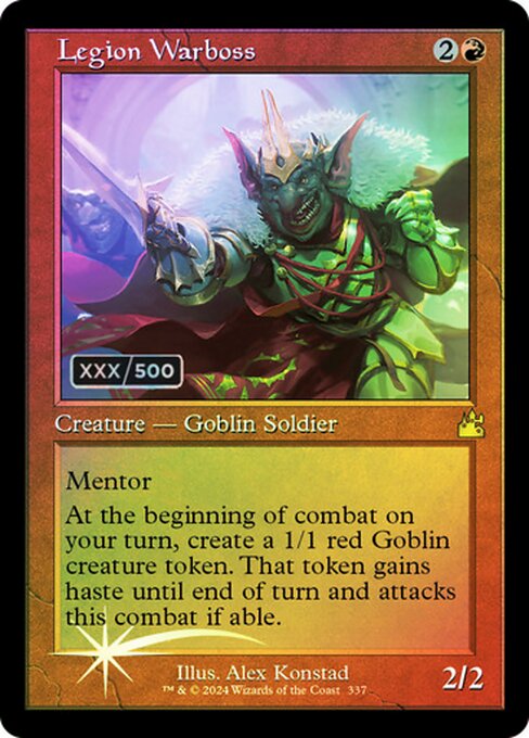 【ダブルレインボウ・Foil】【Serial Number】【旧枠】(RVR-RR)Legion Warboss/軍勢の戦親分【英語】