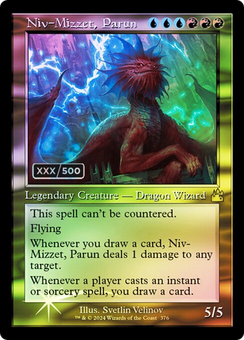 【ダブルレインボウ・Foil】【Serial Number】【旧枠】(RVR-RM)Niv-Mizzet, Parun/パルン、ニヴ=ミゼット【英語】